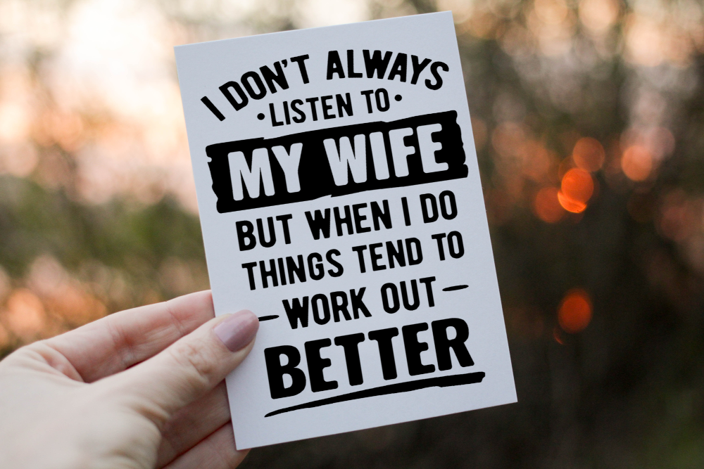 Funny Wife Birthday Card, Card for Friend, Greeting Card - Click Image to Close